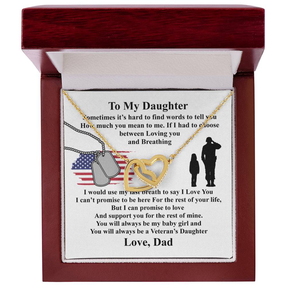 Veteran'S Daughter - Interlocking Heart Necklace Interlocking Hearts Necklace