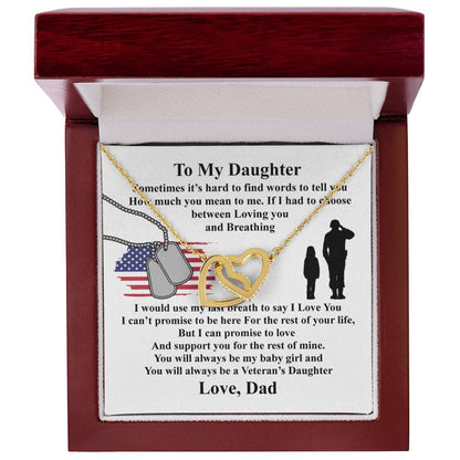 Veteran'S Daughter - Interlocking Heart Necklace Interlocking Hearts Necklace