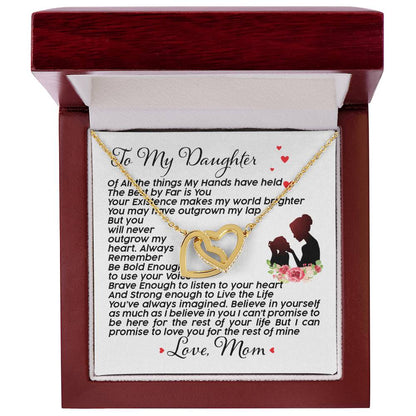 Gift For Daughter- Interlocking Heart Necklace Interlocking Hearts Necklace