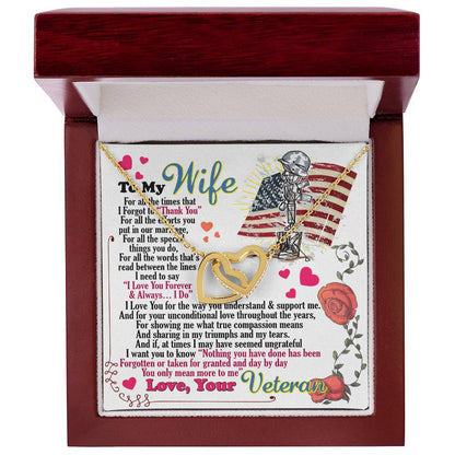 Veteran'S Wife - Interlocking Heart Necklace Interlocking Hearts Necklace