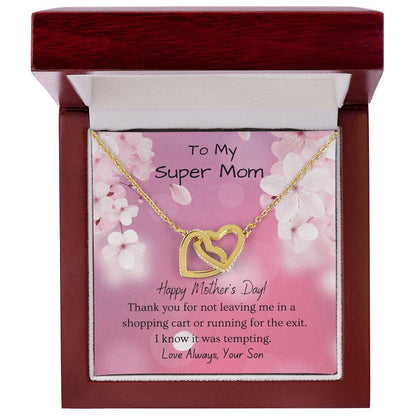 From Son To Mom Enduring Love Interlocking Hearts Necklace