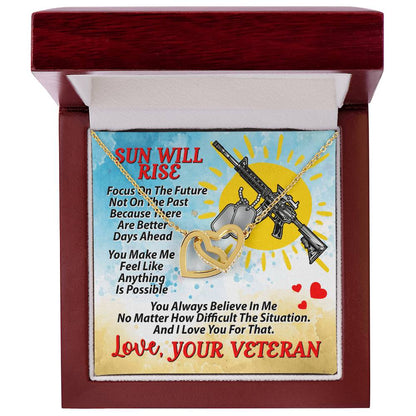 Veteran'S Girl - Interlocking Necklace Interlocking Hearts Necklace