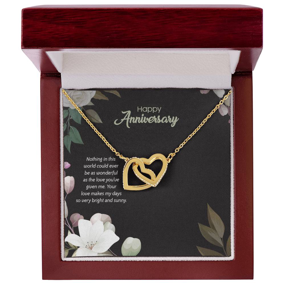 Anniversary Edition Wonderful Love You'Ve Given - Interlocking Hearts Necklace