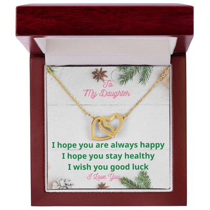 Gift For Daughter Daughter Necklace From Mom Or Dad To Daughter Daughter'S Birthday Daughter'S Graduation. Interlocking Hearts Necklace