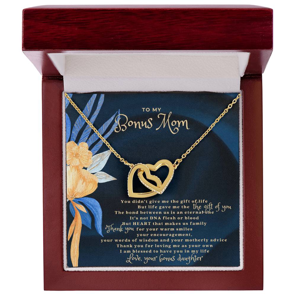 Bonus Mom Interlocking Hearts Necklace