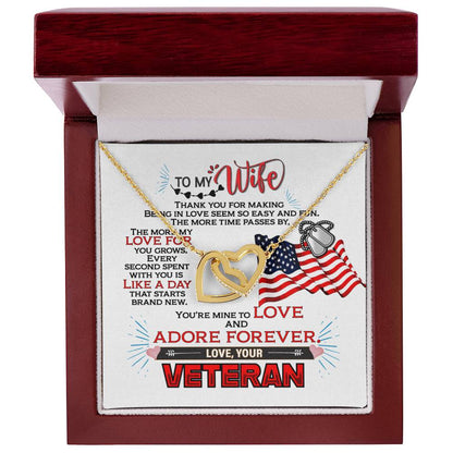 Veteran'S Wife - Interlocking Heart Necklace Interlocking Hearts Necklace