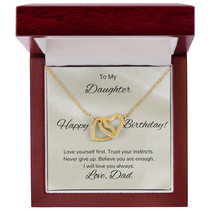 A Stunning Birthday Gift For A Beautiful Daughter - The Beautiful Interlocking Hearts Necklace