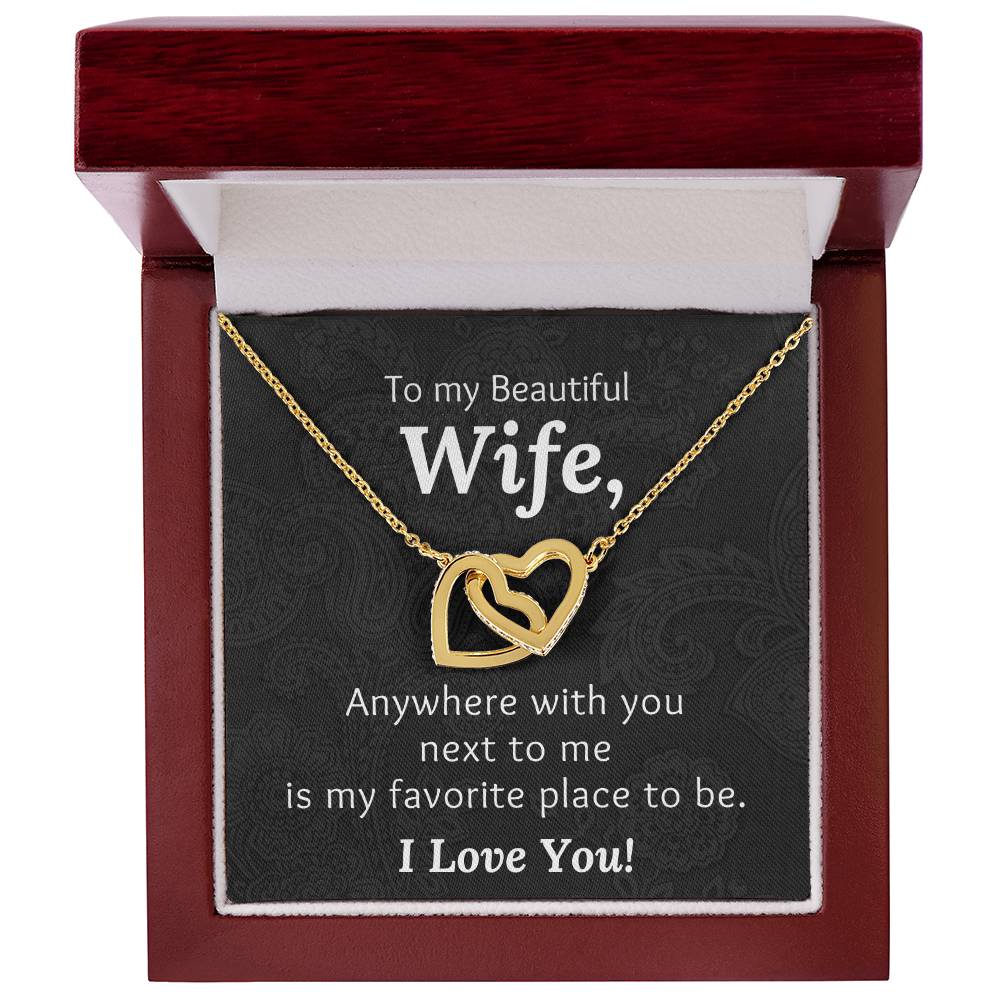 Wife With You Next To Me - Necklace Interlocking Hearts Necklace
