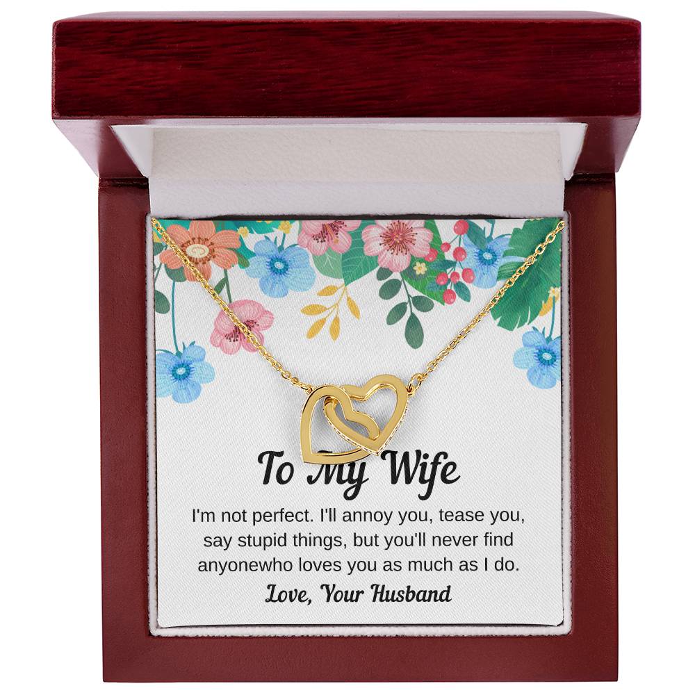 Best Gift For Wife On Anniversary Interlocking Hearts Necklace