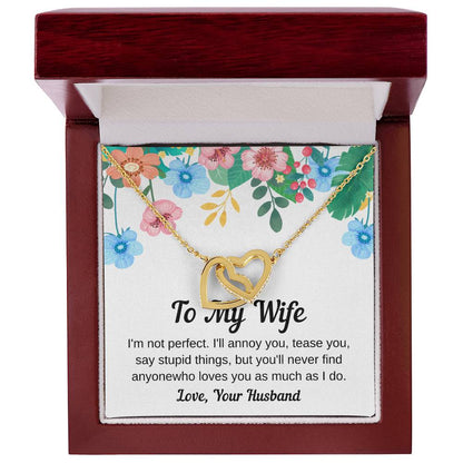 Best Gift For Wife On Anniversary Interlocking Hearts Necklace