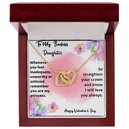 Valentine'S Day Necklace Gift For Daughter Interlocking Hearts Necklace