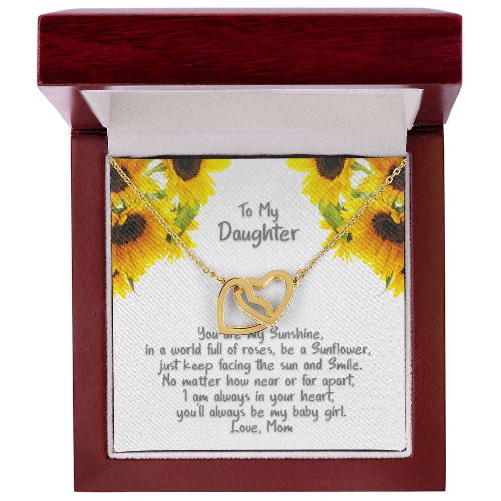 Daughter My Sunshine - Hearts Necklace Interlocking Hearts Necklace