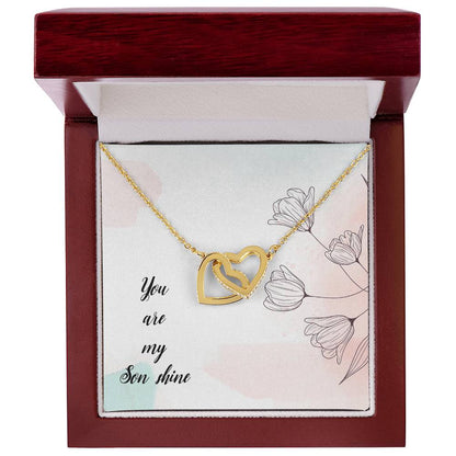 You Are My Son Shine - Interlocking Heart Necklace Interlocking Hearts Necklace
