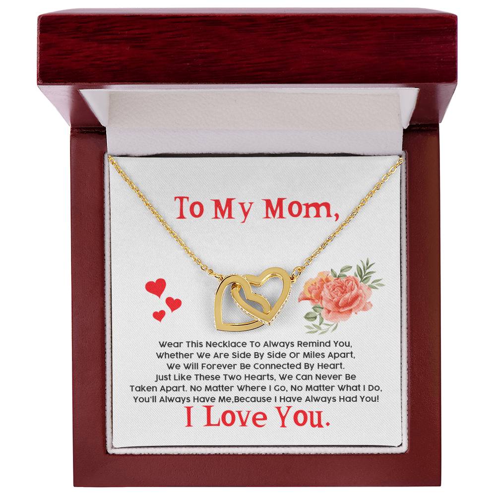 Gift For Mom - Interlocking Hearts Necklace