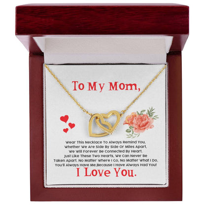 Gift For Mom - Interlocking Hearts Necklace