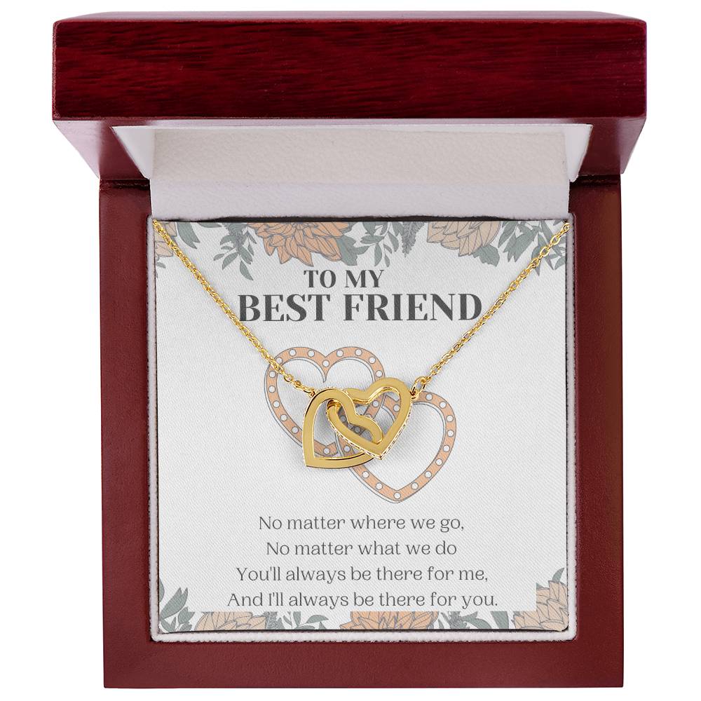 Alway Be There Best Friend Necklace Interlocking Hearts Necklace