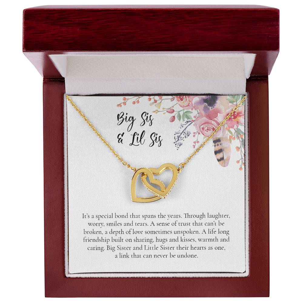 Big Sis And Lil Sis Interlocking Hearts Necklace