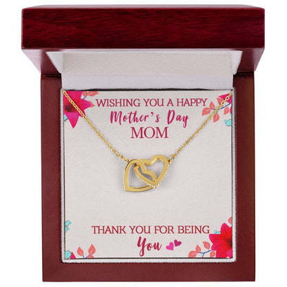 Best Gift For Mom Interlocking Hearts Necklace