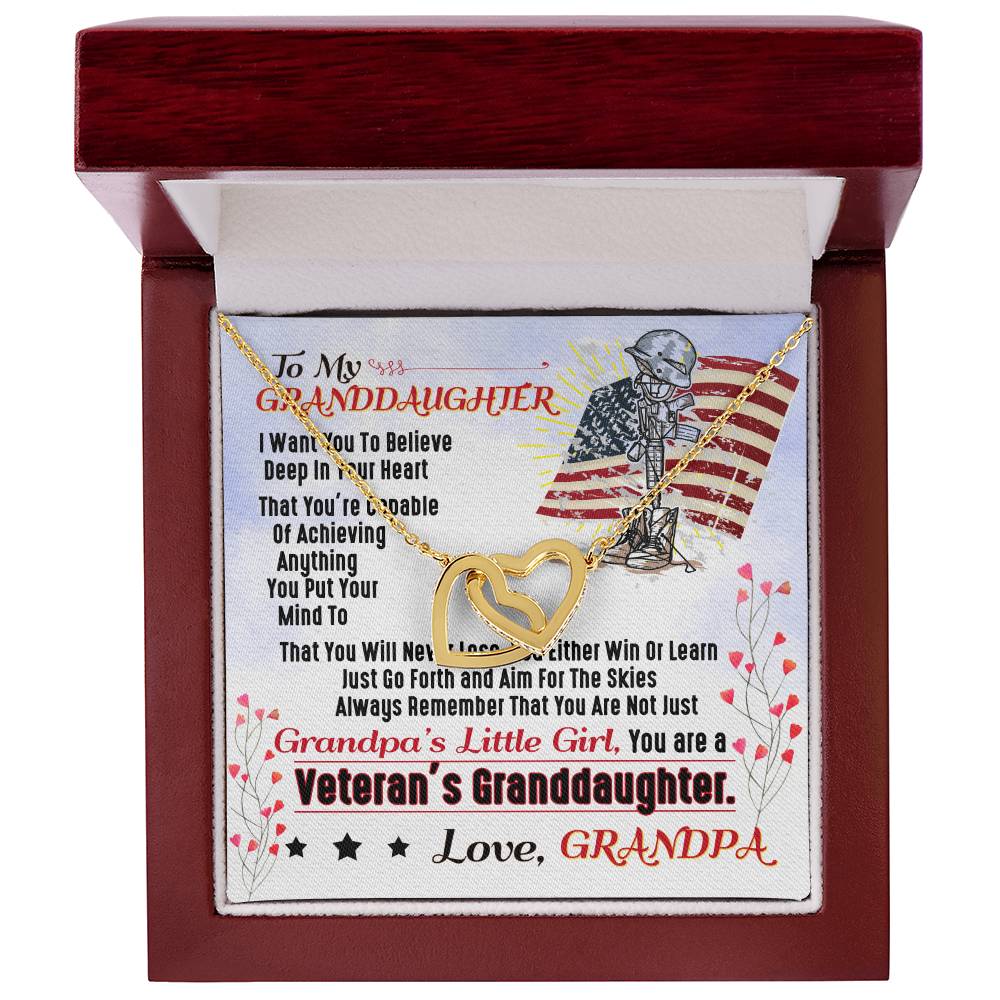 Veteran'S Granddaughter - Interlocking Heart Necklace Interlocking Hearts Necklace