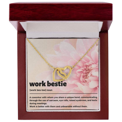 Work Bestie Interlocking Hearts Necklace