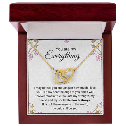 You Are My Everything - Necklace Interlocking Hearts Necklace