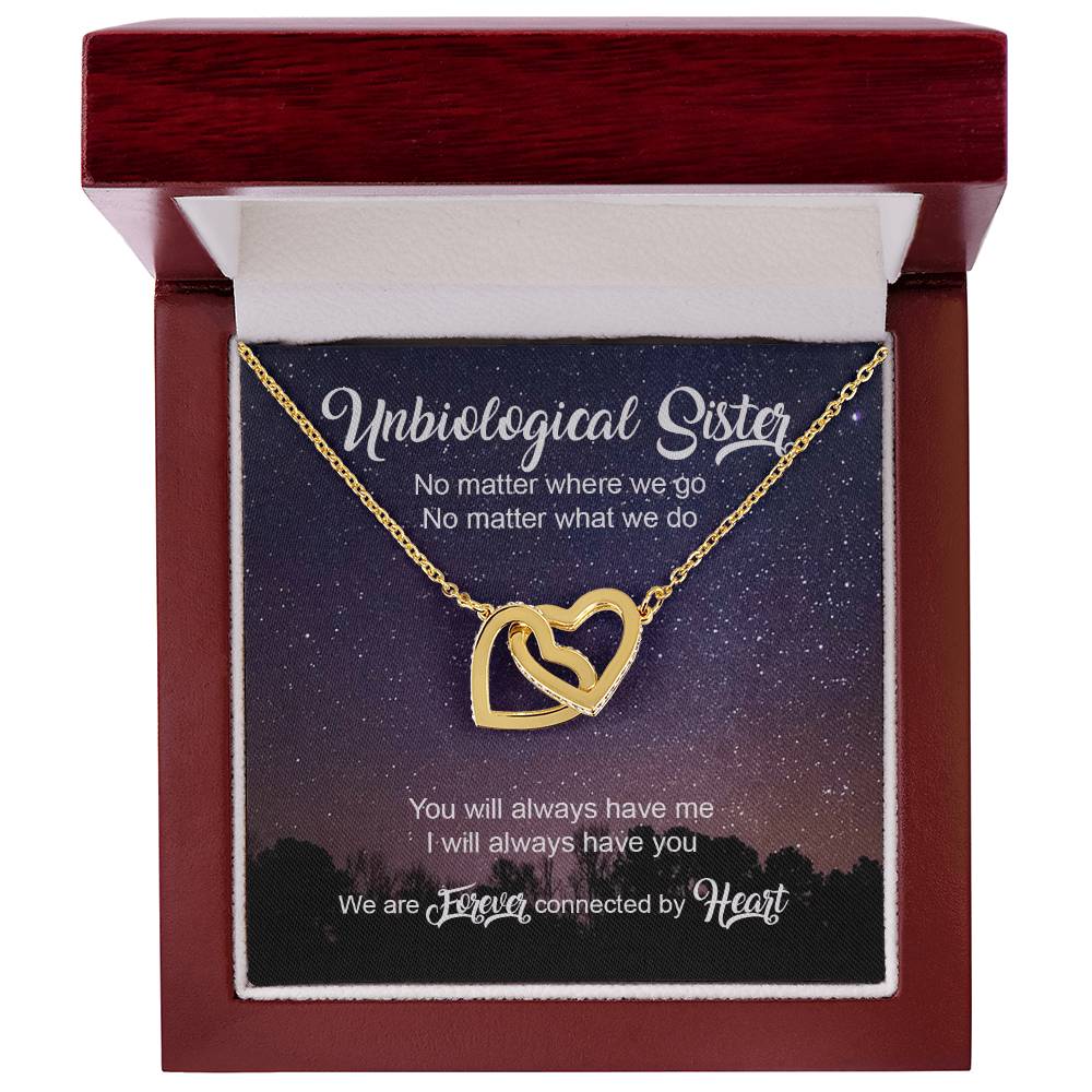Unbiological Sister Luxury Necklace Interlocking Hearts Necklace