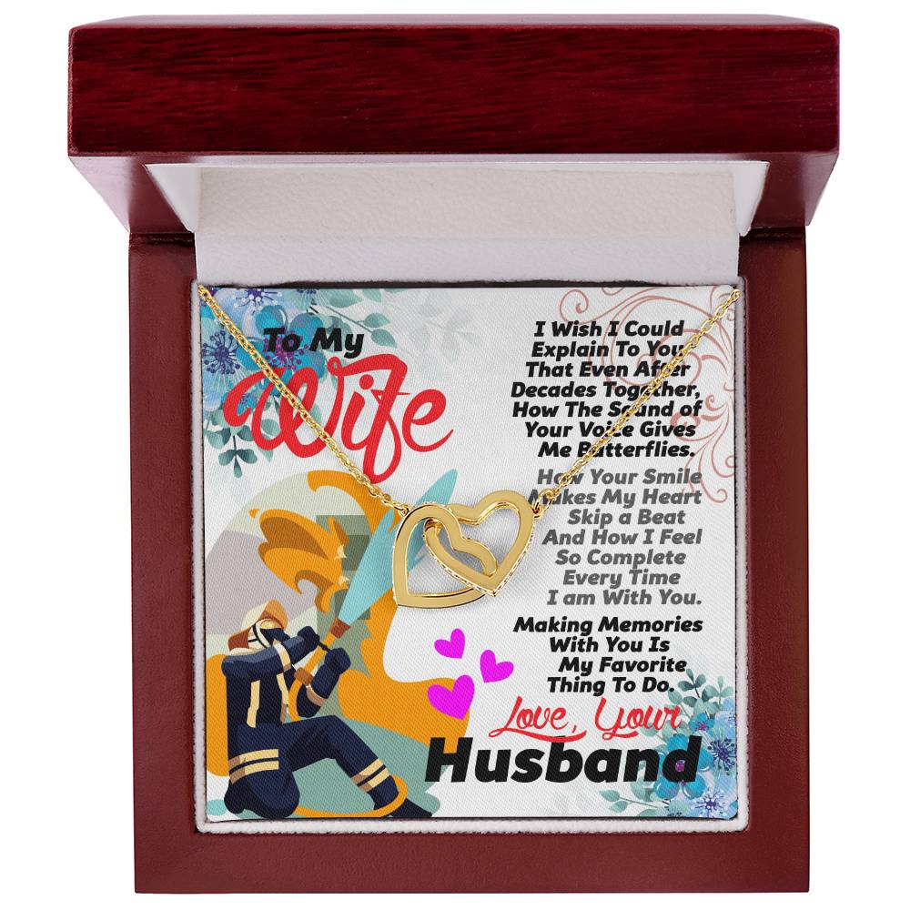 Firefighter'S Wife - Interlocking Heart Necklace Interlocking Hearts Necklace