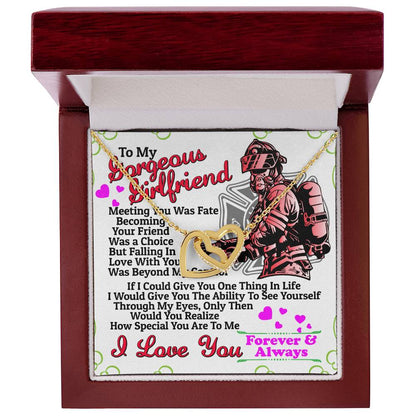 Firefighter'S Girlfriend - Interlocking Heart Necklace Interlocking Hearts Necklace