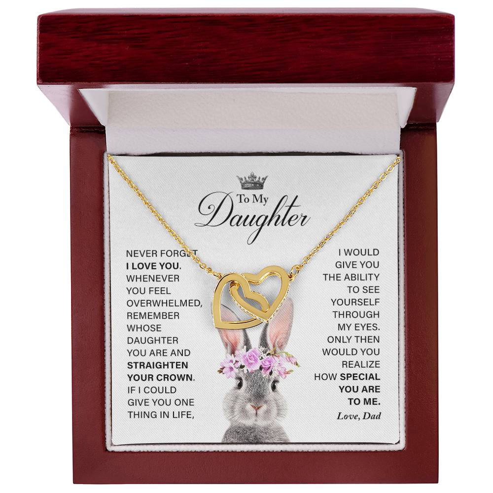Daughter - How Special You Are To Me- Necklace Interlocking Hearts Necklace