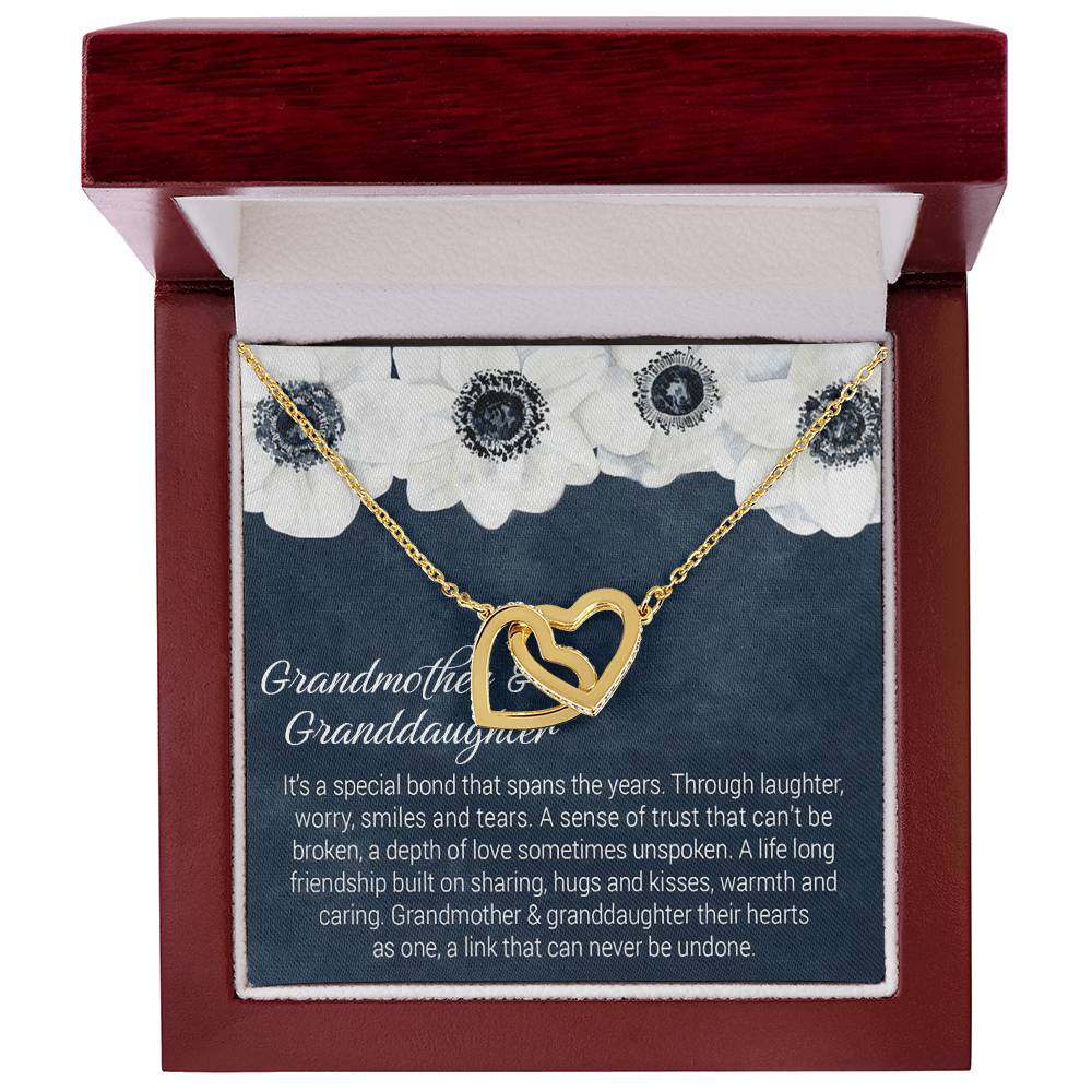 Gift For Granddaughter - Special Bond Necklace Interlocking Hearts Necklace