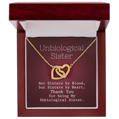 Unbiological Sister - United Heart Necklace Interlocking Hearts Necklace