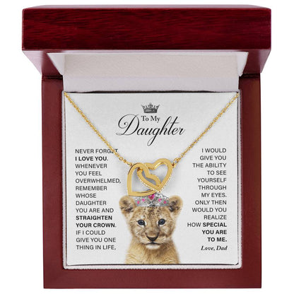 Daughter - How Special You Are To Me- Necklace Interlocking Hearts Necklace