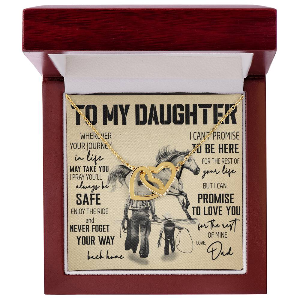 Gift For Daughter - Interlocking Hearts Necklace