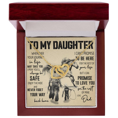 Gift For Daughter - Interlocking Hearts Necklace