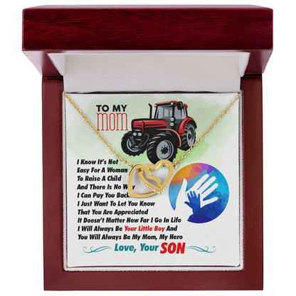 Farmer'S Mom - Interlocking Heart Necklace Interlocking Hearts Necklace