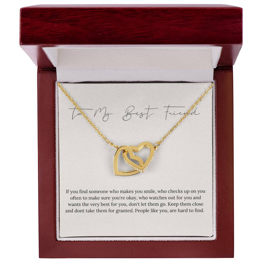 Best Friend Necklace Interlocking Hearts Necklace