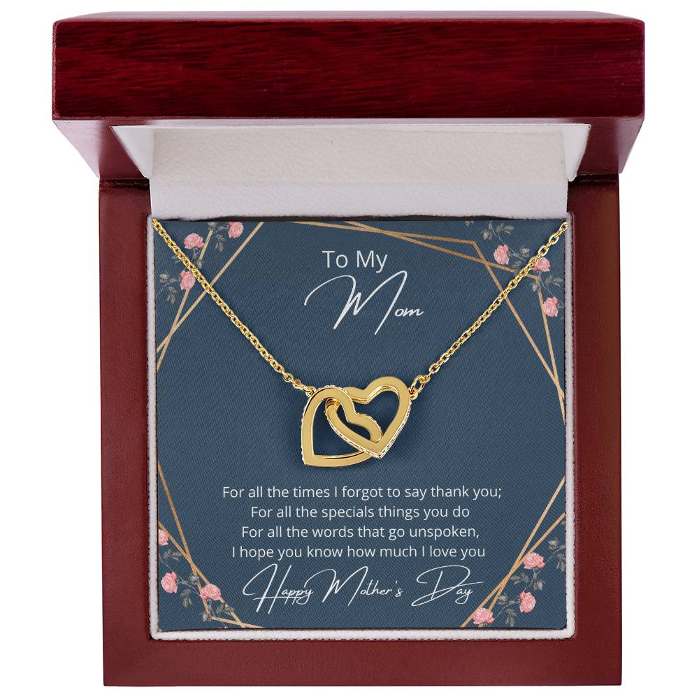 All The Times I Forgot To Say Thank You - Interlocking Hearts Necklace