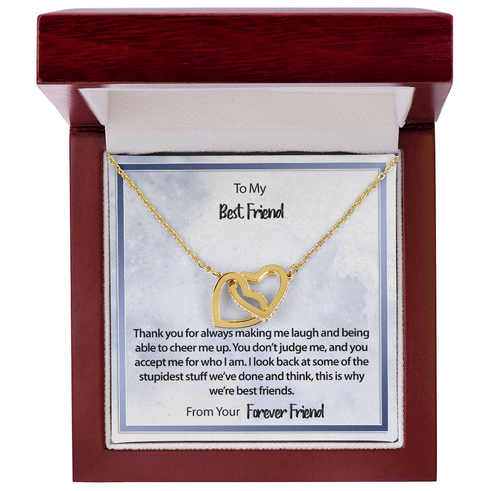 Why We'Re Best Friends Necklace Interlocking Hearts Necklace