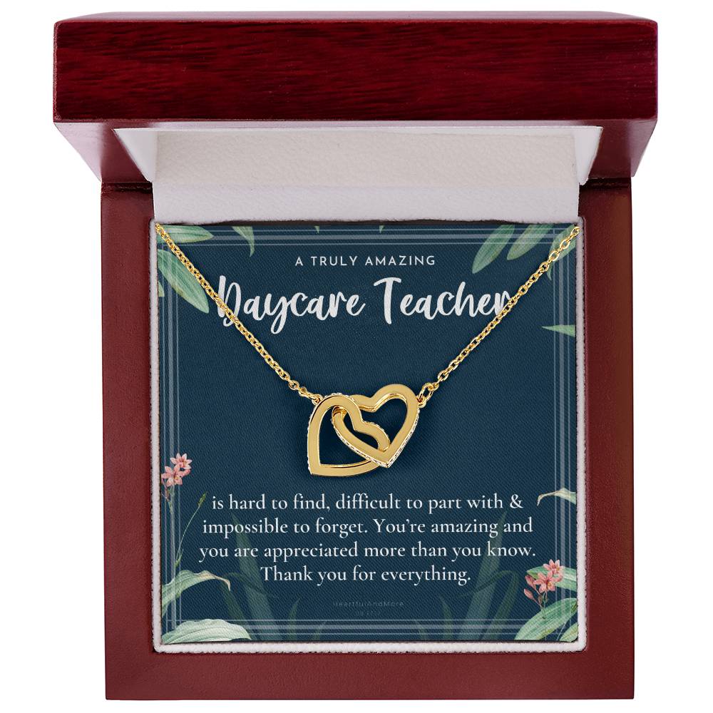 Daycare Teacher Gift For Daycare Provider Gifts Daycare Thank You Gifts Preschool Teacher Gift Thank You Gift Daycare Interlocking Hearts Necklace