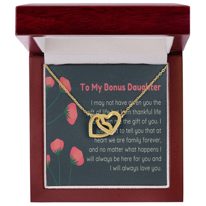 Bonus Daughter Step Daughter Gift Bonus Daughter Necklace Stepdaughter Interlocking Hearts Necklace