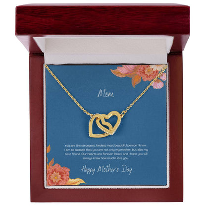 Two Hearts Mother'S Day - Blessed Interlocking Hearts Necklace