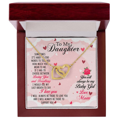 Gift For Daughter From Mom Interlocking Hearts Necklace