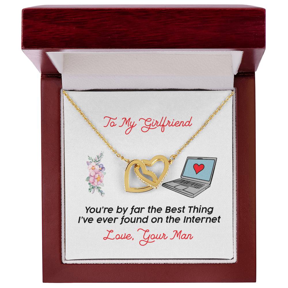 Gift For Girlfriend - Interlocking Heart Necklace Interlocking Hearts Necklace