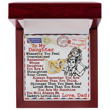 Gift For Daughter - Interlocking Heart Necklace Interlocking Hearts Necklace