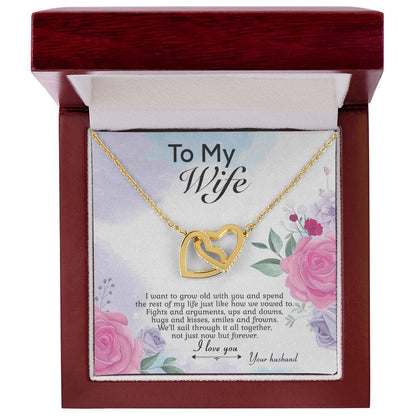 We'Ll Sail Through Together Interlocking Hearts Necklace