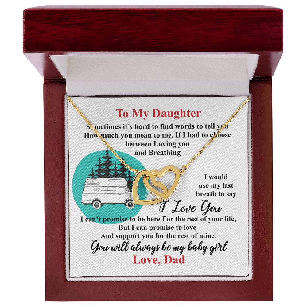 Gift For Daughter - Interlocking Heart Necklace Interlocking Hearts Necklace