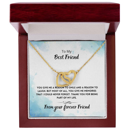 Best Friend Memories Necklace Interlocking Hearts Necklace
