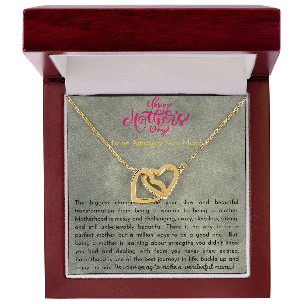Amazing New Mom Interlocking Hearts Necklace