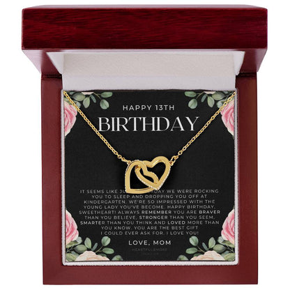 Gift For 13 Year Old Girl Gifts 13Th Birthday Girl 13Th Birthday Gift Thirteenth Birthday Necklace Teen Birthday Gift Official Teenager Interlocking Hearts Necklace