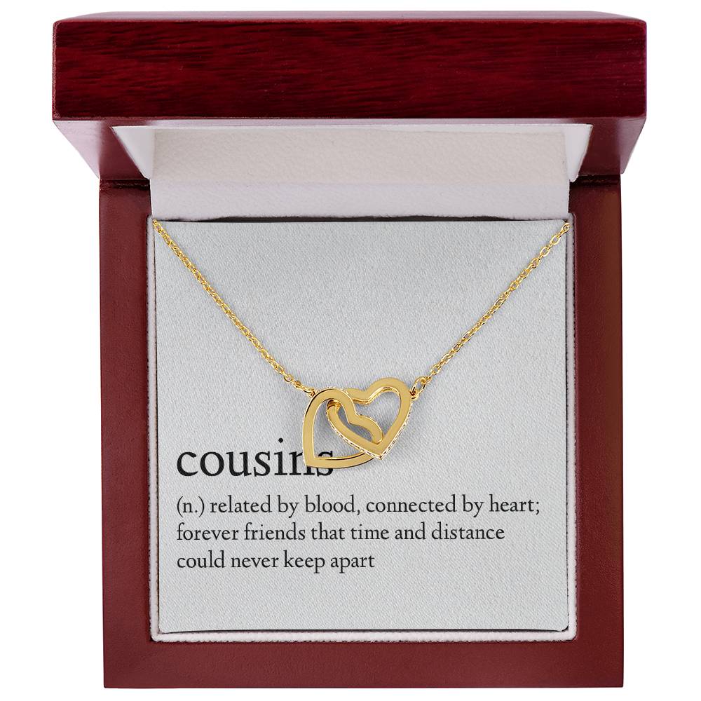 Definition Of A Cousin Necklace Interlocking Hearts Necklace